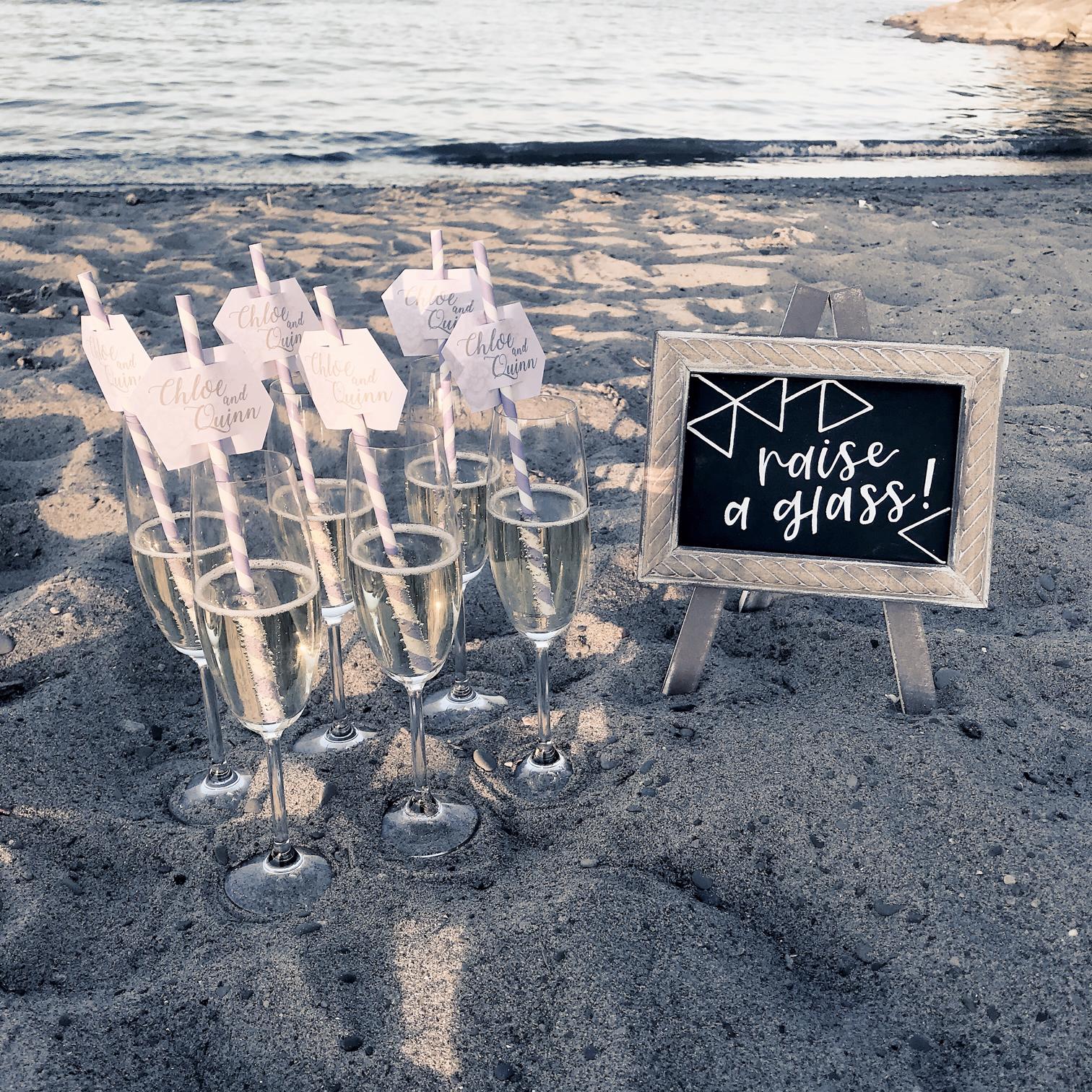 Wedding Chalkboard Sign Beach Wedding Megan Nicole Lettering GTA Calligrapher Greater Toronto Area C